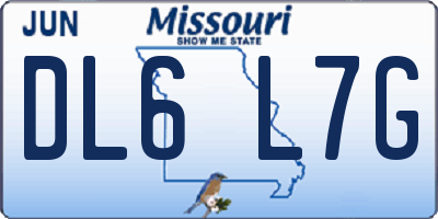 MO license plate DL6L7G