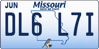 MO license plate DL6L7I