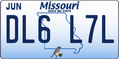 MO license plate DL6L7L