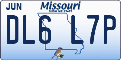 MO license plate DL6L7P
