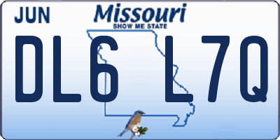 MO license plate DL6L7Q