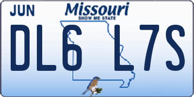 MO license plate DL6L7S