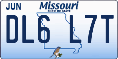 MO license plate DL6L7T