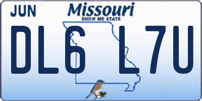 MO license plate DL6L7U