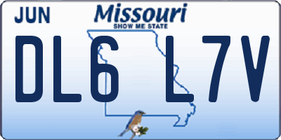 MO license plate DL6L7V