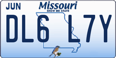 MO license plate DL6L7Y