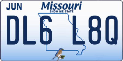 MO license plate DL6L8Q