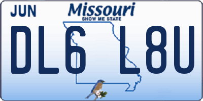 MO license plate DL6L8U