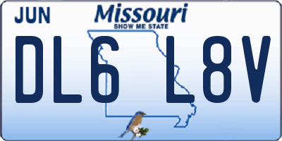 MO license plate DL6L8V