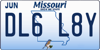 MO license plate DL6L8Y