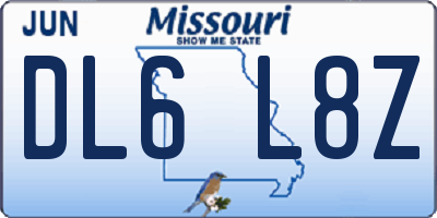 MO license plate DL6L8Z