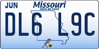 MO license plate DL6L9C