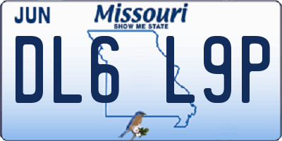 MO license plate DL6L9P
