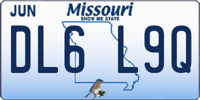 MO license plate DL6L9Q