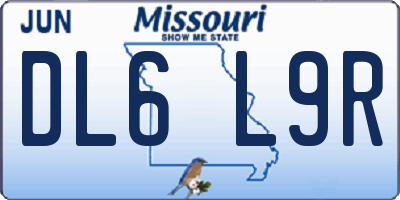 MO license plate DL6L9R