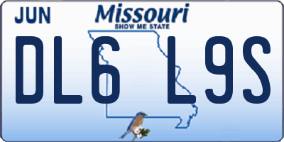 MO license plate DL6L9S