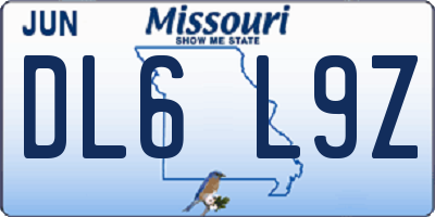 MO license plate DL6L9Z