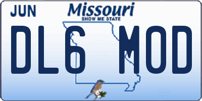 MO license plate DL6M0D