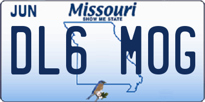 MO license plate DL6M0G
