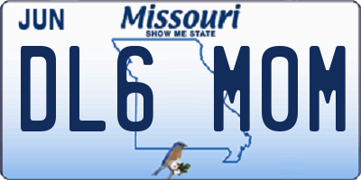 MO license plate DL6M0M