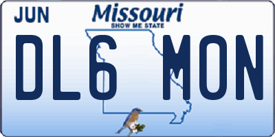 MO license plate DL6M0N