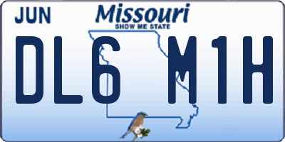 MO license plate DL6M1H