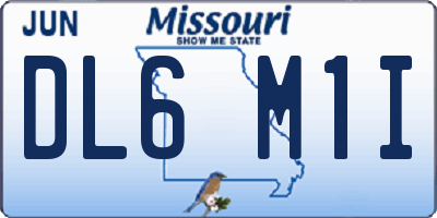 MO license plate DL6M1I