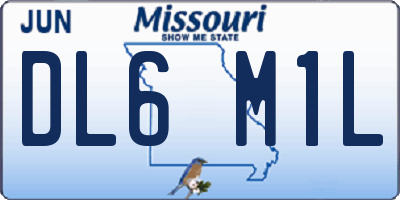 MO license plate DL6M1L