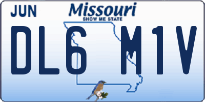 MO license plate DL6M1V