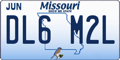 MO license plate DL6M2L