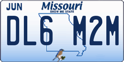 MO license plate DL6M2M