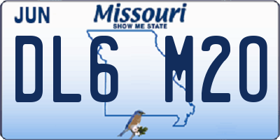 MO license plate DL6M2O
