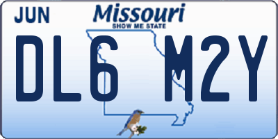 MO license plate DL6M2Y