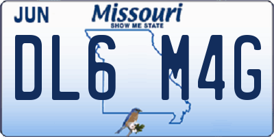 MO license plate DL6M4G