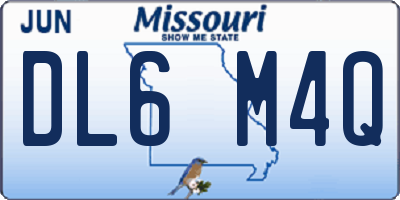MO license plate DL6M4Q