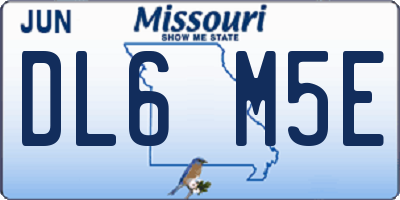 MO license plate DL6M5E