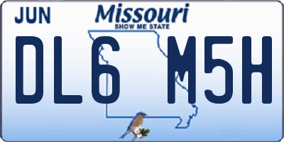 MO license plate DL6M5H