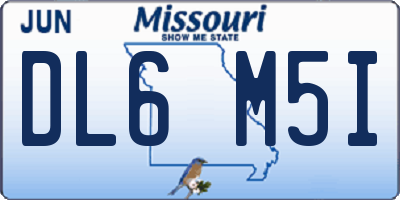 MO license plate DL6M5I