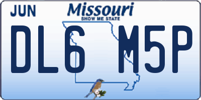 MO license plate DL6M5P