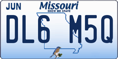 MO license plate DL6M5Q