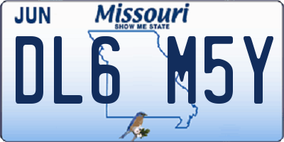 MO license plate DL6M5Y