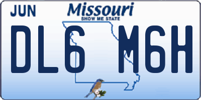 MO license plate DL6M6H