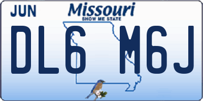 MO license plate DL6M6J