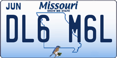 MO license plate DL6M6L
