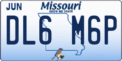 MO license plate DL6M6P