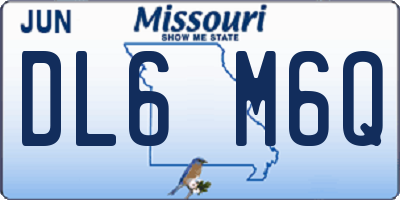 MO license plate DL6M6Q