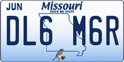 MO license plate DL6M6R