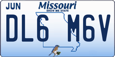 MO license plate DL6M6V