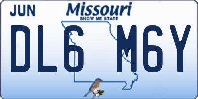 MO license plate DL6M6Y