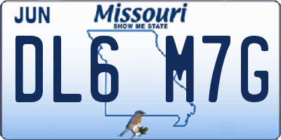 MO license plate DL6M7G